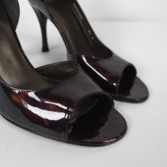 NWOB STUART WEITZMAN Made in Spain 🇪🇸 LEATHER TORTOISE Heels EW39209 Sz 9.5 M - Picture 3 of 16